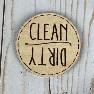 Handmade Wood Clean/Dirty Dishwasher Magnet